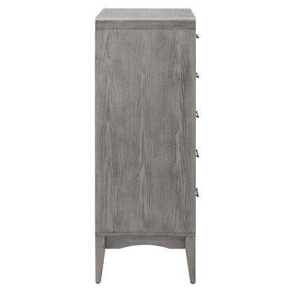 DRESSER | CasaFoyer Georgia Wood 5-Drawer Chest | Rustic Farmhouse Style | Solid Rubberwood | Ample Storage | Easy-Glide Drawers | Assembly Required | casafoyer.myshopify.com