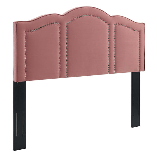 headboards | CasaFoyer Cecilia Performance Velvet King/California King Headboard | Glamorous Deco Style with Nailhead Trim | Stain-Resistant Velvet | Height-Adjustable | Easy Assembly | Teal | casafoyer.myshopify.com