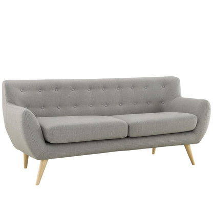 Sofa & chair Sets | Stunning & Cozy Living Room Set | Plush Dual Cushion Design | Organic Shape | Natural Wood Dowel Legs | Polyester Upholstery | Stitched Back Seat Buttons | Modern & Stylish | Includes Loveseat & Sofa | casafoyer.myshopify.com