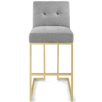barstools | CasaFoyer Privy Bar Stool | Glamorous Deco-Inspired Design | Gold Stainless Steel Base | Soft Fabric Upholstery | Convenient Footrest | No Assembly | 331 lbs Capacity | casafoyer.myshopify.com