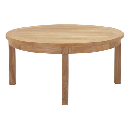 kitchen and dining room sets | CasaFoyer Marina Teak Wood Outdoor Patio Furniture Sofa Sectional Set | Luxury, Durable, All-Weather Cushions | Includes Coffee Table & Armchairs | casafoyer.myshopify.com