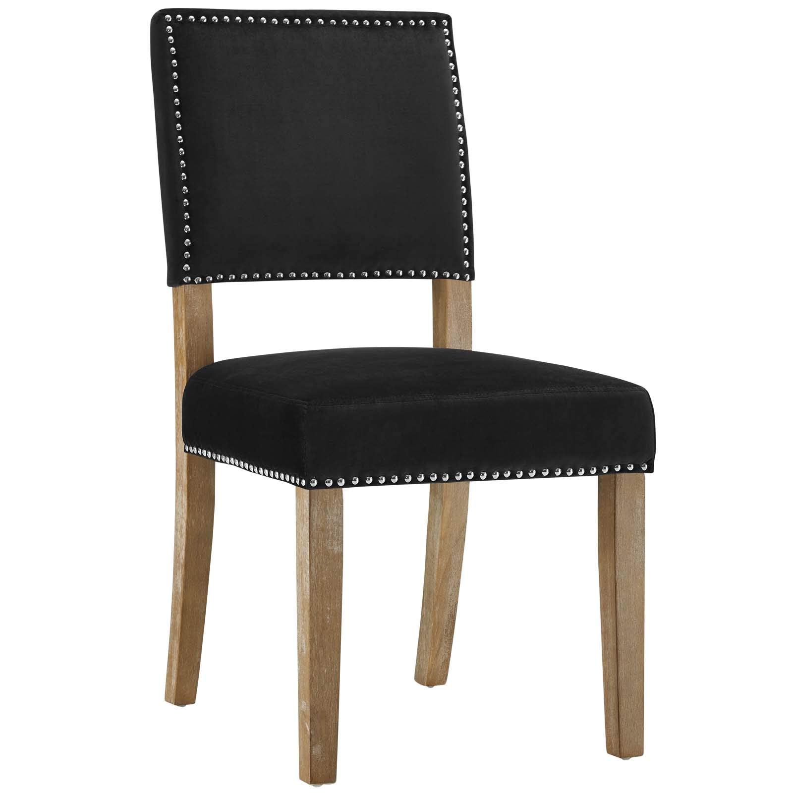 home office desk chairs | CasaFoyer Oblige Dining Side Chair Set of 4 | Velvet Upholstery | Nailhead Trim | Padded Cushion | Modern Farmhouse | casafoyer.myshopify.com