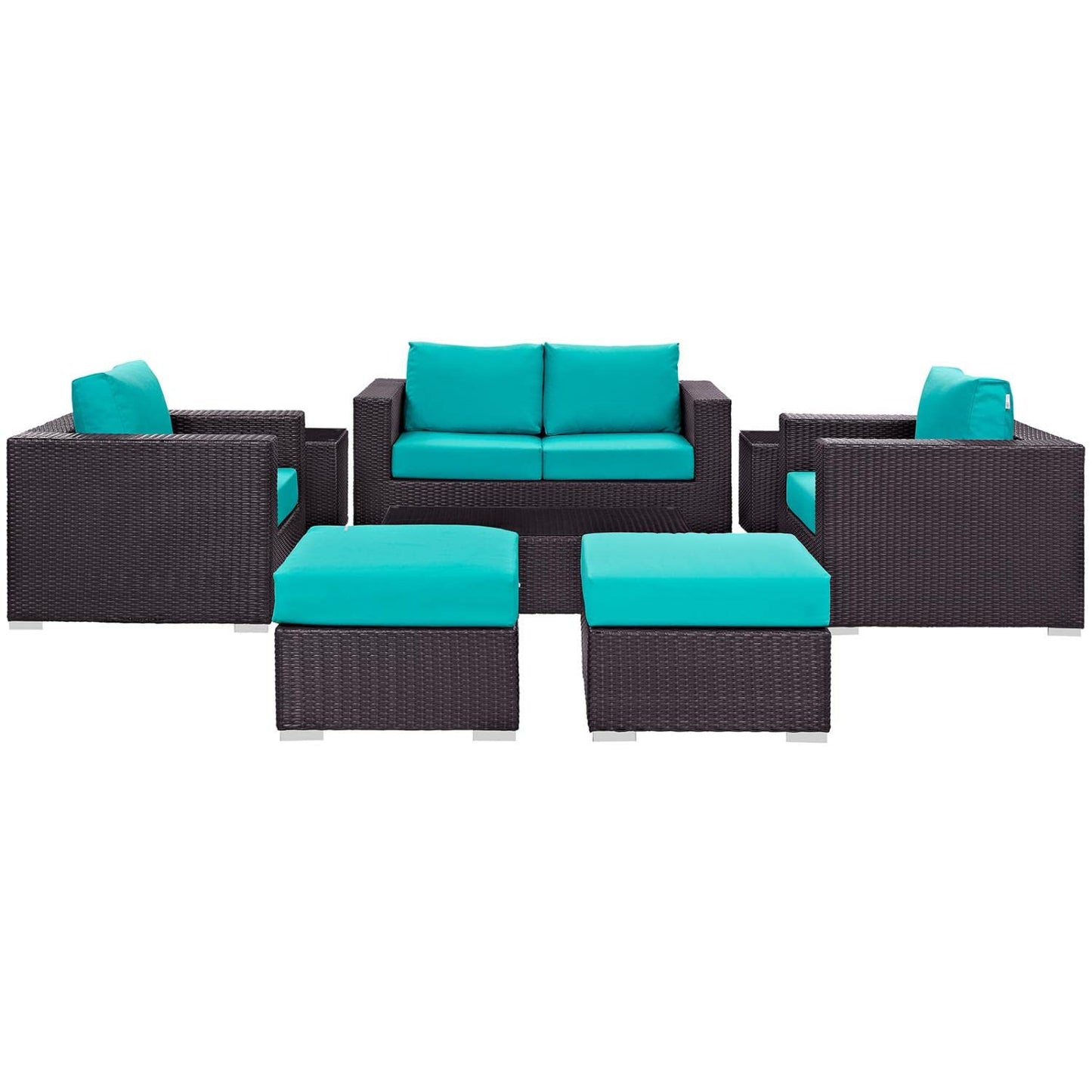 kitchen and dining room sets | CasaFoyer Convene Outdoor Sectional Set | Durable Rattan & Aluminum Frame | Weather-Resistant Cushions | Patio Sofa, Loveseat, Armchairs, Ottomans, Coffee Table | casafoyer.myshopify.com