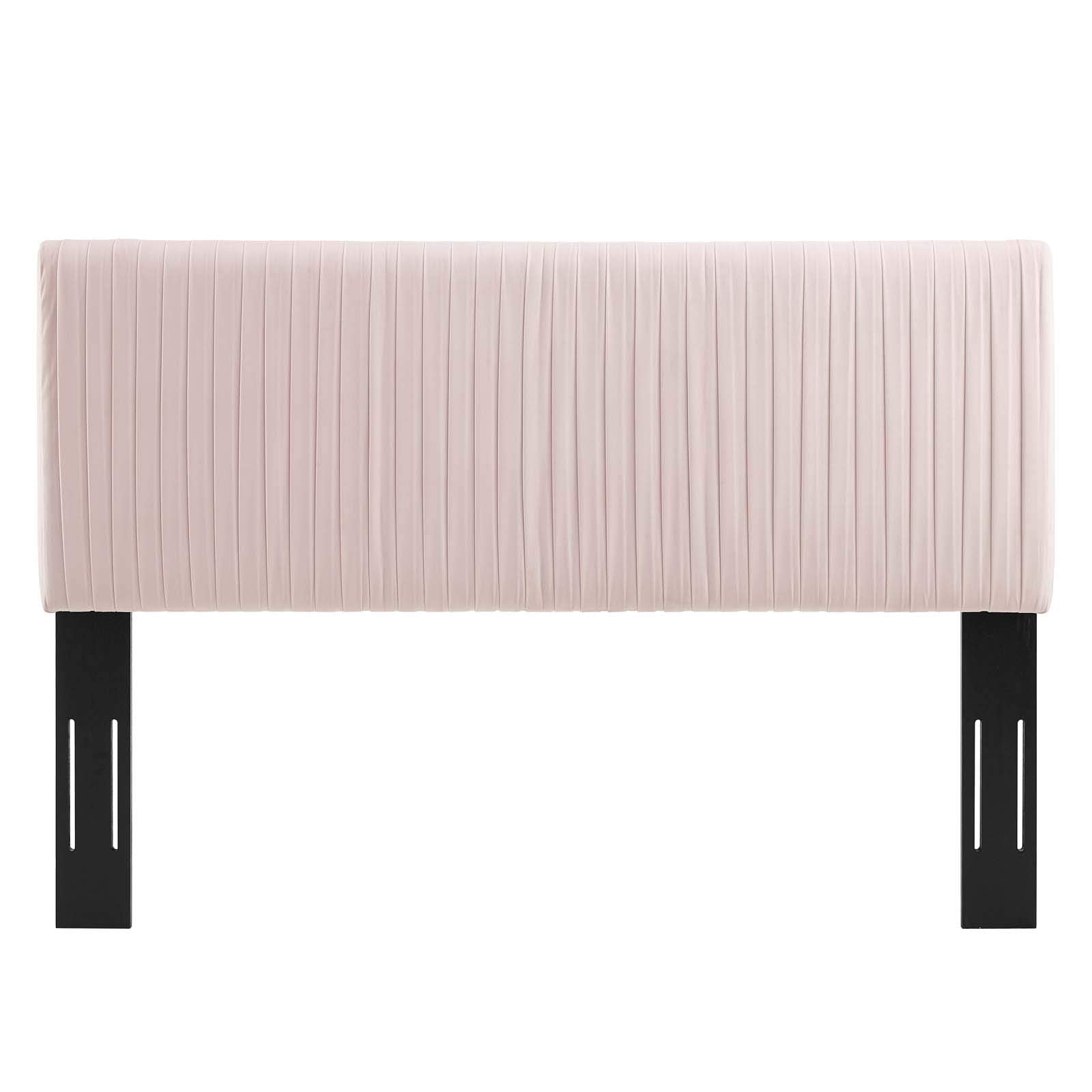 headboards | CasaFoyer Eloise Channel Tufted Performance Velvet Full/Queen Headboard | Vintage Modern Elegance | Art Deco Style | Adjustable Height | Stain-Resistant Upholstery | Pink | casafoyer.myshopify.com