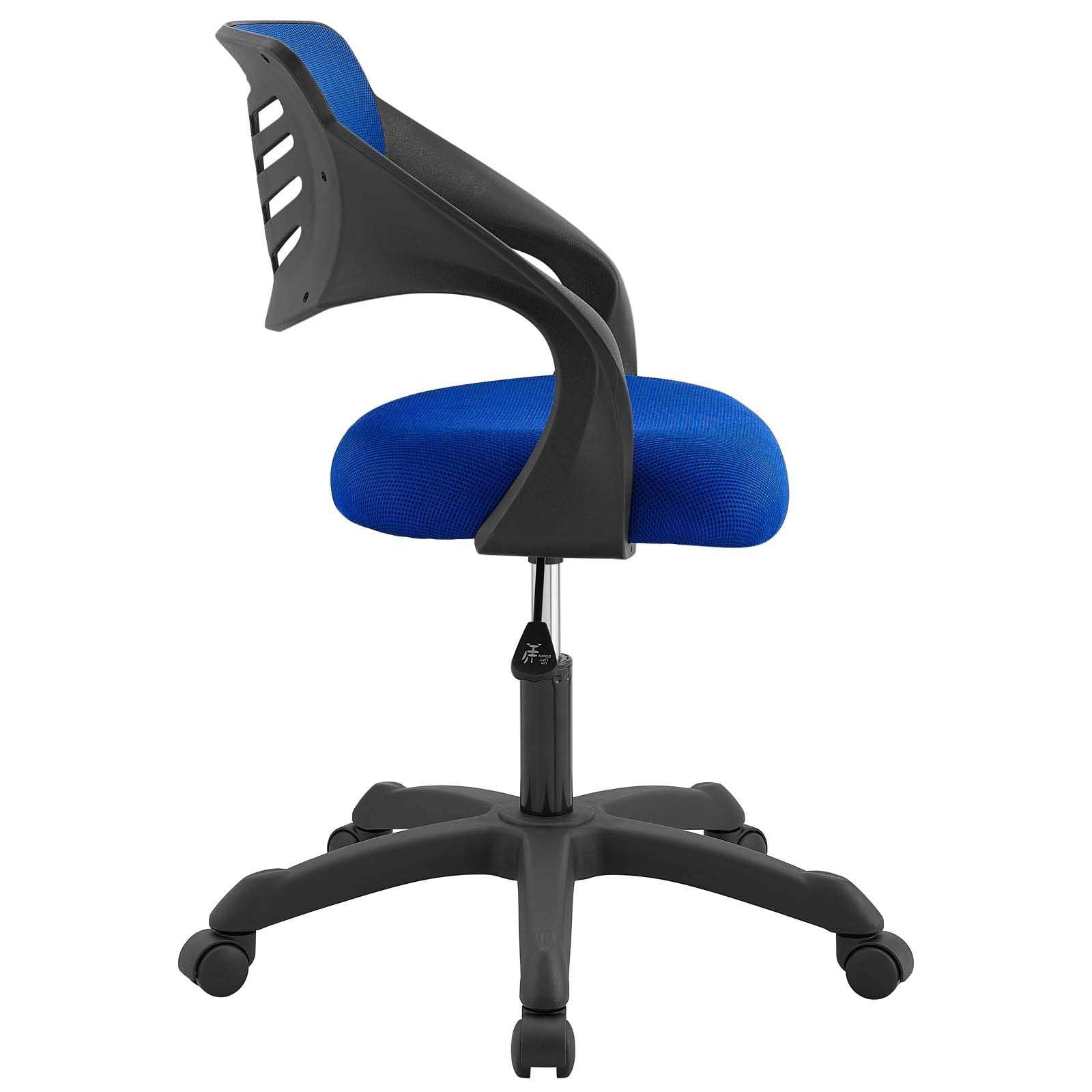 home office desk chairs | CasaFoyer Thrive Mesh Office Chair | Durable Nylon Frame | Lumbar Support | Breathable Back | Comfortable Seat | Height Adjustment | 360 Swivel | Blue | casafoyer.myshopify.com