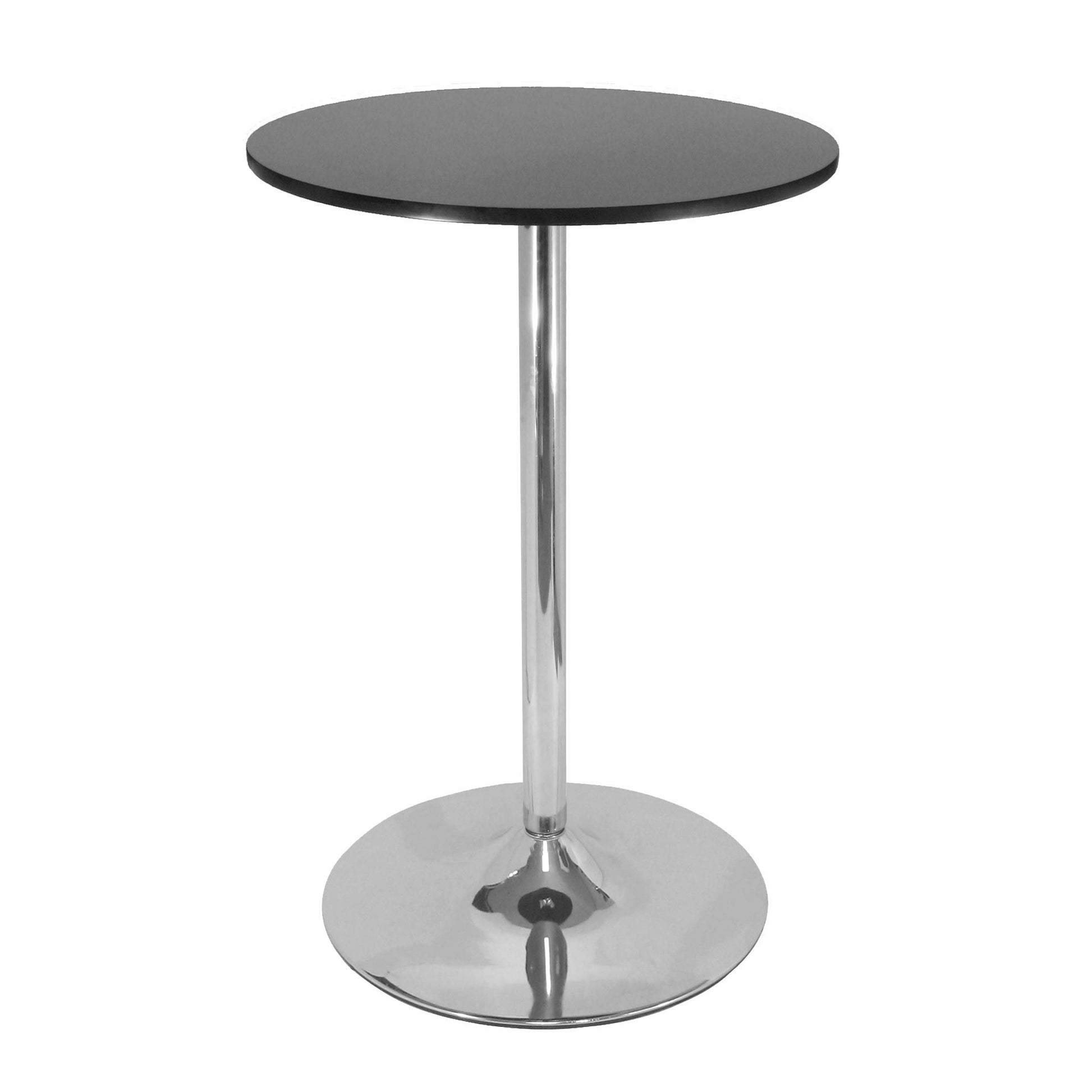 bar tables | Ergode  Wood Summit 3-Piece Pub Table Set | Elegant & Contemporary | Matte Black Tabletop | Swivel Stools | Chrome Base | Ideal for Dining & Socializing | casafoyer.myshopify.com