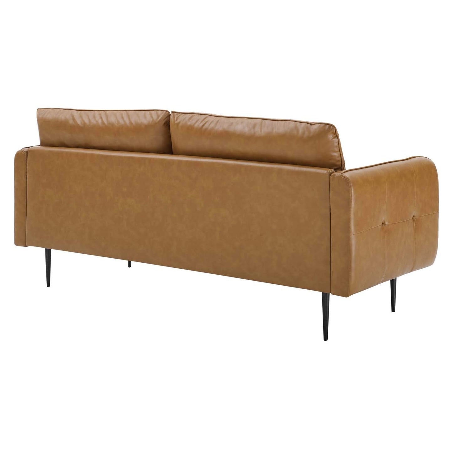 sofas | CasaFoyer Cameron Tufted Vegan Leather Sofa | Contemporary Mid-Century Design | Luxurious Seating | Sturdy Construction | Easy Assembly | 900 lbs Weight Capacity | casafoyer.myshopify.com