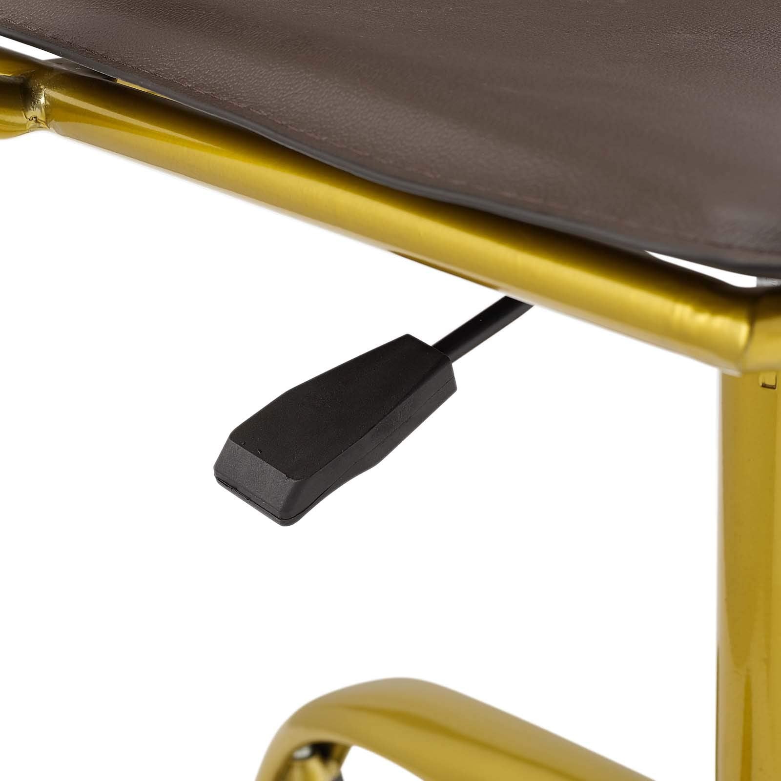 home office desk chairs | CasaFoyer Fuse Office Chair | Contemporary Design | Adjustable Height | Faux Leather Webbing Back | Foam Cushion | Gold-Plated Base | Padded Armrests | Dual-Wheeled Casters | Productive & Fashionable Workspace | casafoyer.myshopify.com