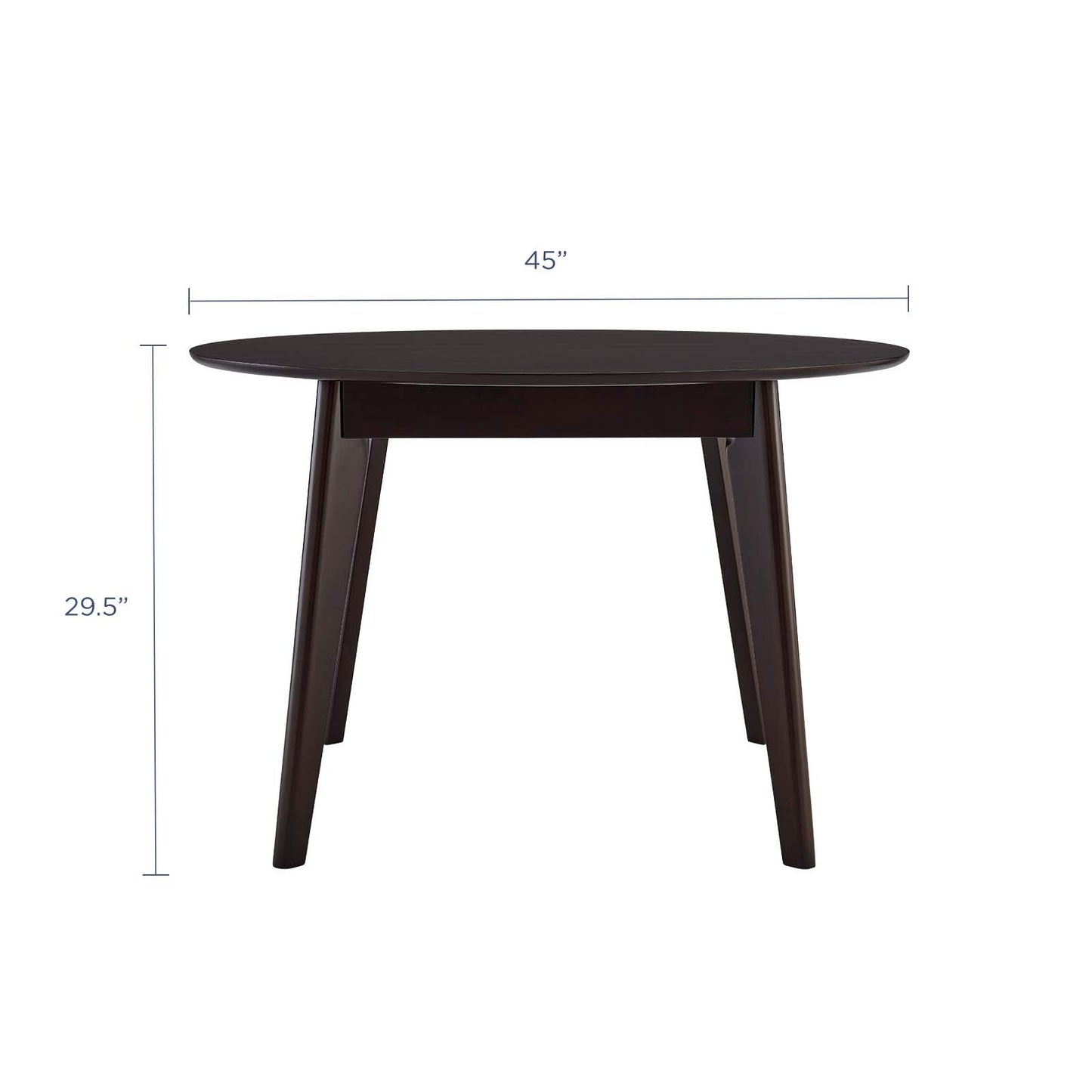 patio dining tables | CasaFoyer Vision 45 Round Dining Table | Sleek Mid-Century Modern Design | Durable MDF Top | Space-Saving | Seats up to 5 | Retro-Modern Style | casafoyer.myshopify.com