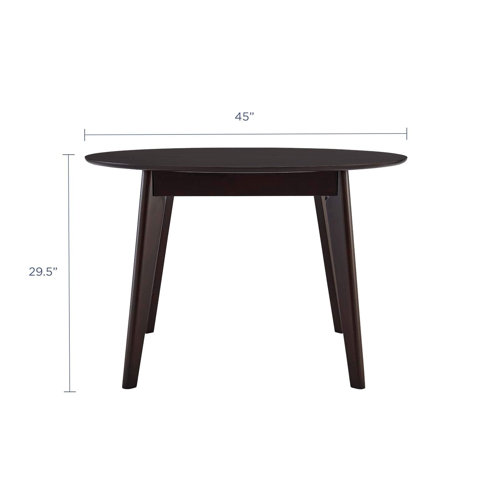 patio dining tables | CasaFoyer Vision 45 Round Dining Table | Sleek Mid-Century Modern Design | Durable MDF Top | Space-Saving | Seats up to 5 | Retro-Modern Style | casafoyer.myshopify.com