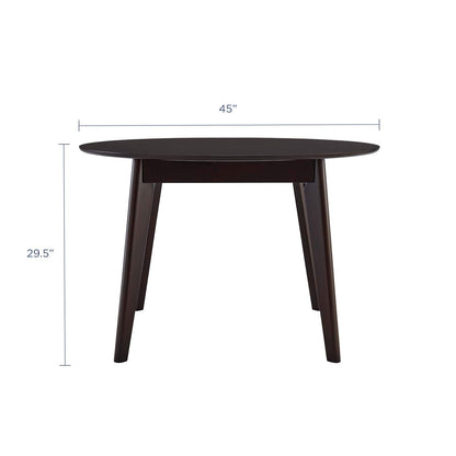 patio dining tables | CasaFoyer Vision 45 Round Dining Table | Sleek Mid-Century Modern Design | Durable MDF Top | Space-Saving | Seats up to 5 | Retro-Modern Style | casafoyer.myshopify.com