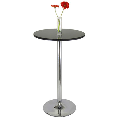 childrens table and chair sets | CasaFoyer  Wood Summit 3-Piece Pub Table Set | Sleek & Stylish | Black & Chrome | Swivel Stools | 23.62 Tabletop | Sturdy Steel Base | Easy Assembly | casafoyer.myshopify.com