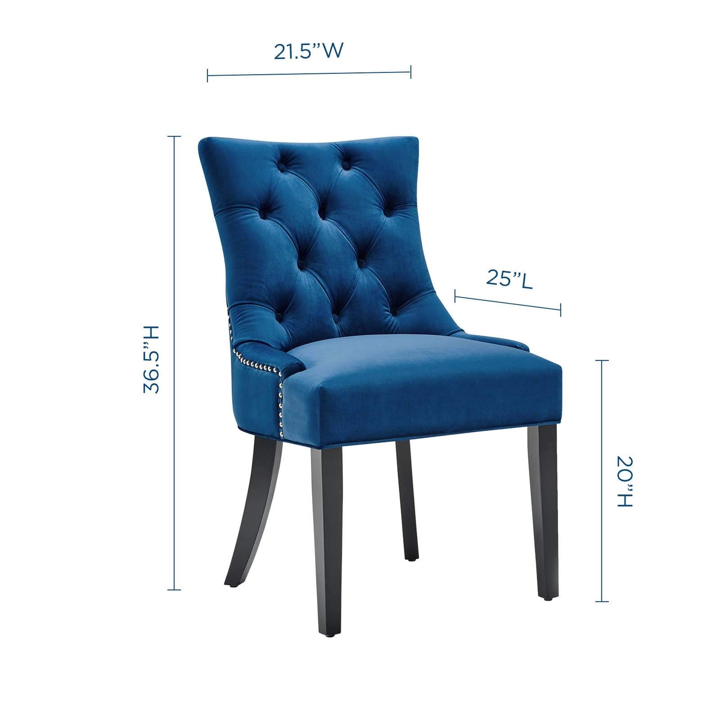 home office desk chairs | CasaFoyer Regent Tufted Button Upholstered Performance Velvet Dining Chair | Set of 2 | Navy | casafoyer.myshopify.com
