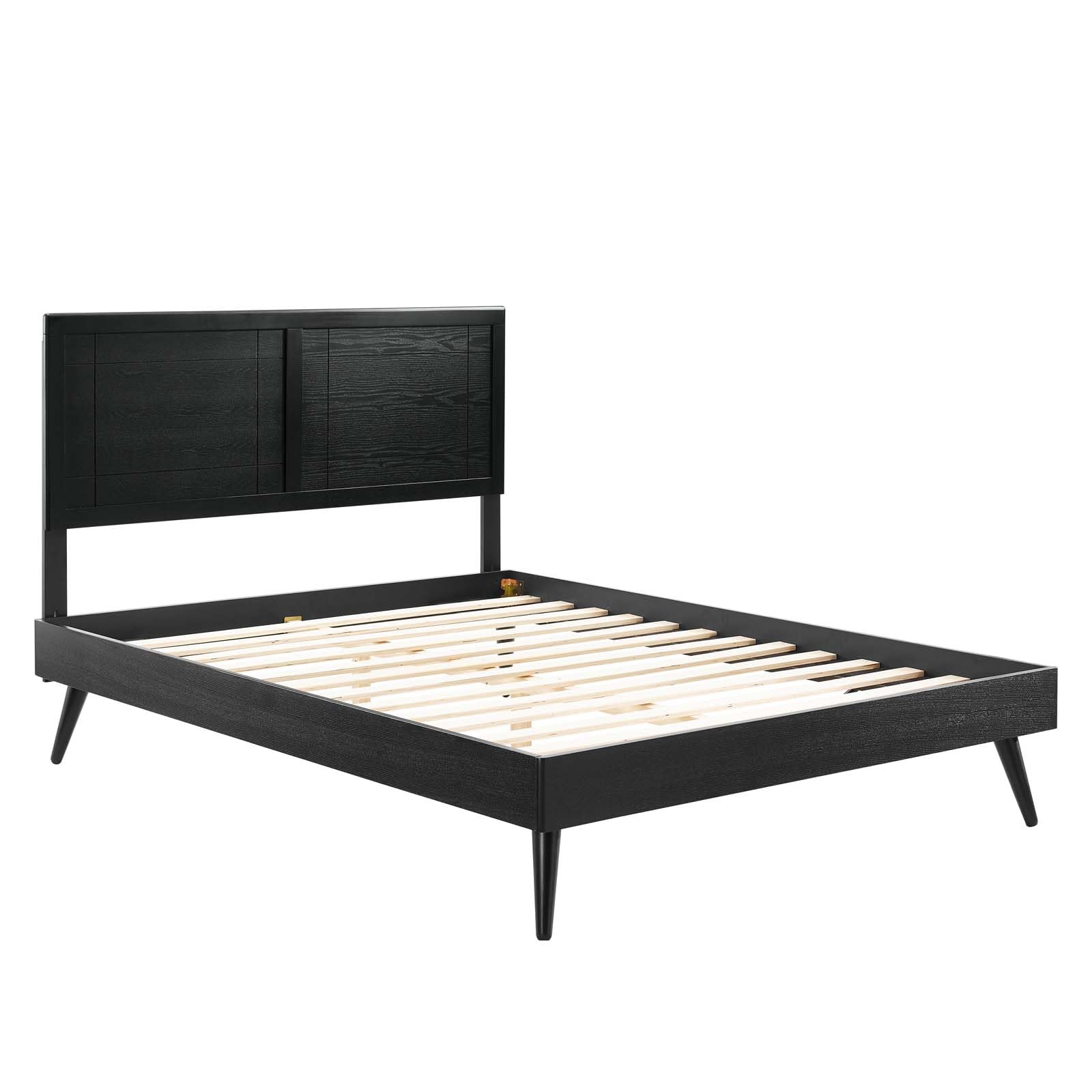 Bed | CasaFoyer Marlee Wood Full Platform Bed | Modern Design with Retro Touch | Durable Construction | No Box Spring Needed | Easy Assembly | 601 lbs Weight Capacity | casafoyer.myshopify.com