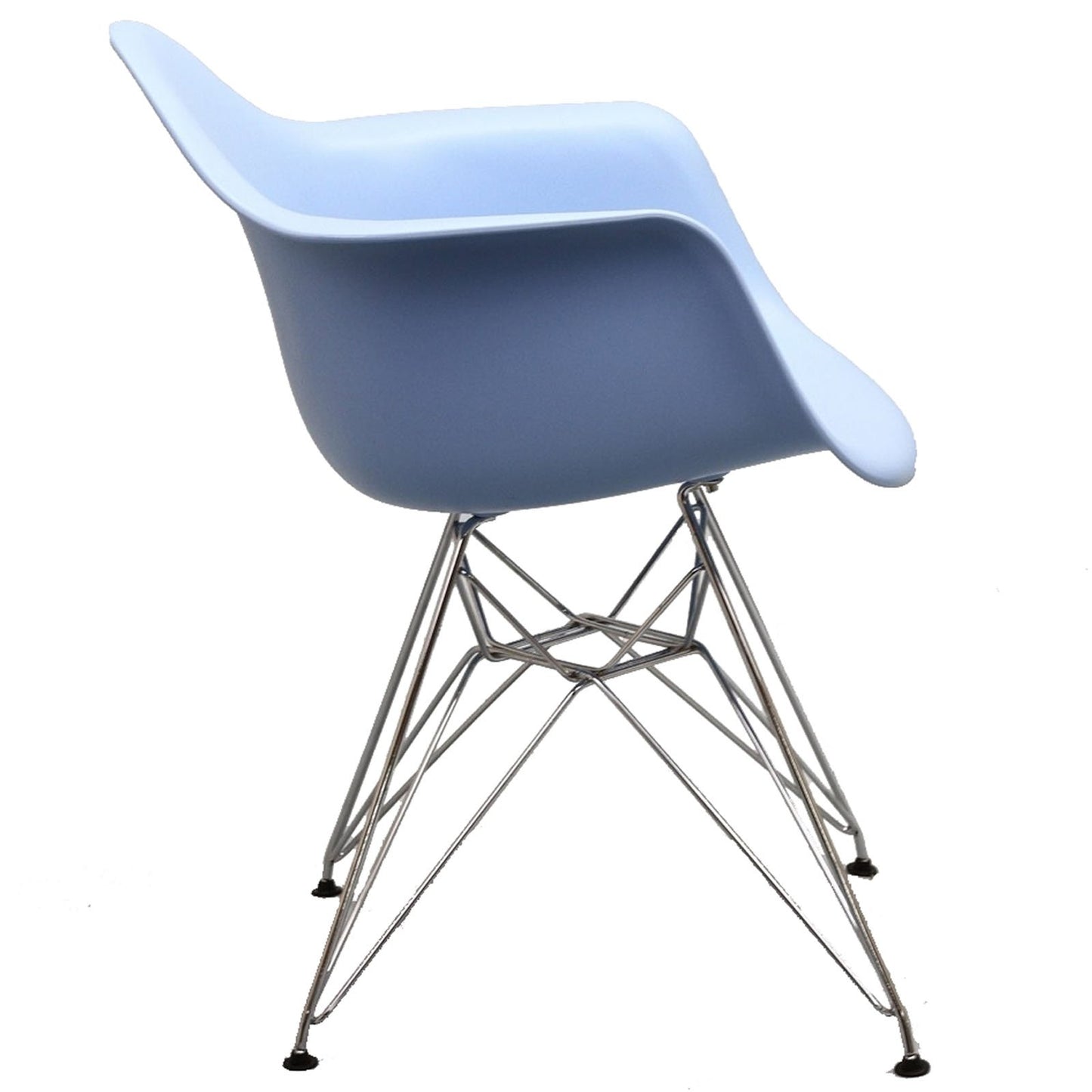 home office desk chairs | CasaFoyer Paris Wire Armchair | Molded Plastic Seat | Sturdy Chromed Steel Wire Base | Comfortable & Versatile | Enhance Living or Working Space | Set of 1 | casafoyer.myshopify.com