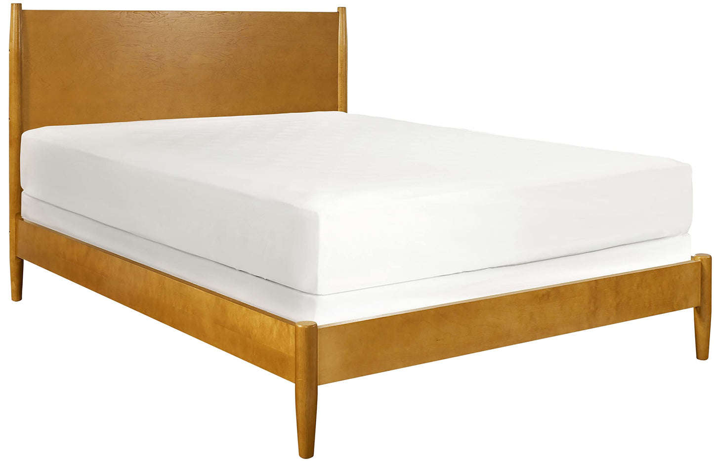 Bed | Landon Queen Bedset | Acorn Hardwood | Easy Assembly | Durable Slats | Mid-Century Charm | casafoyer.myshopify.com