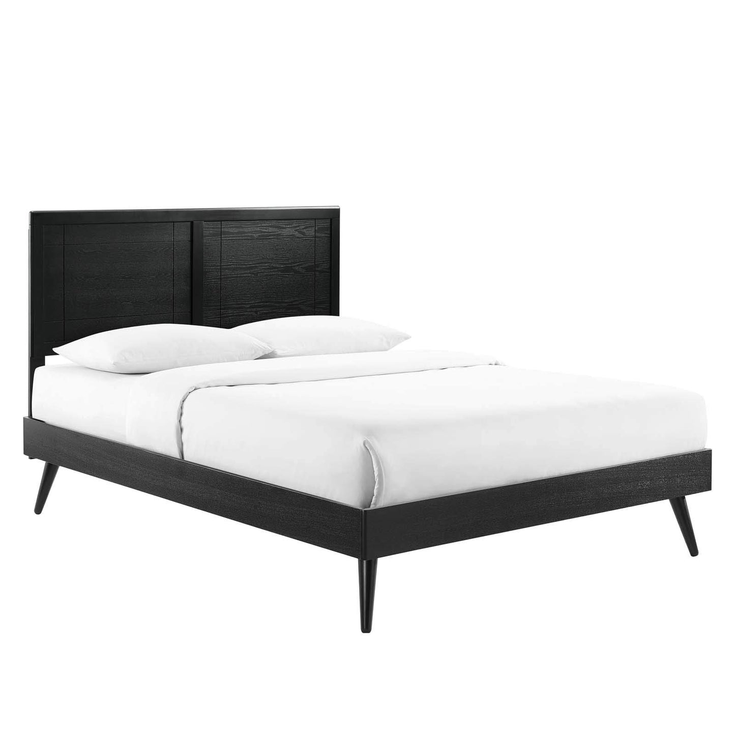 adjustable bed bases | CasaFoyer Marlee Wood Queen Platform Bed | Retro Design | Organic Aesthetics | Sturdy Construction | No Box Spring Needed | Accommodates Various Mattresses | casafoyer.myshopify.com