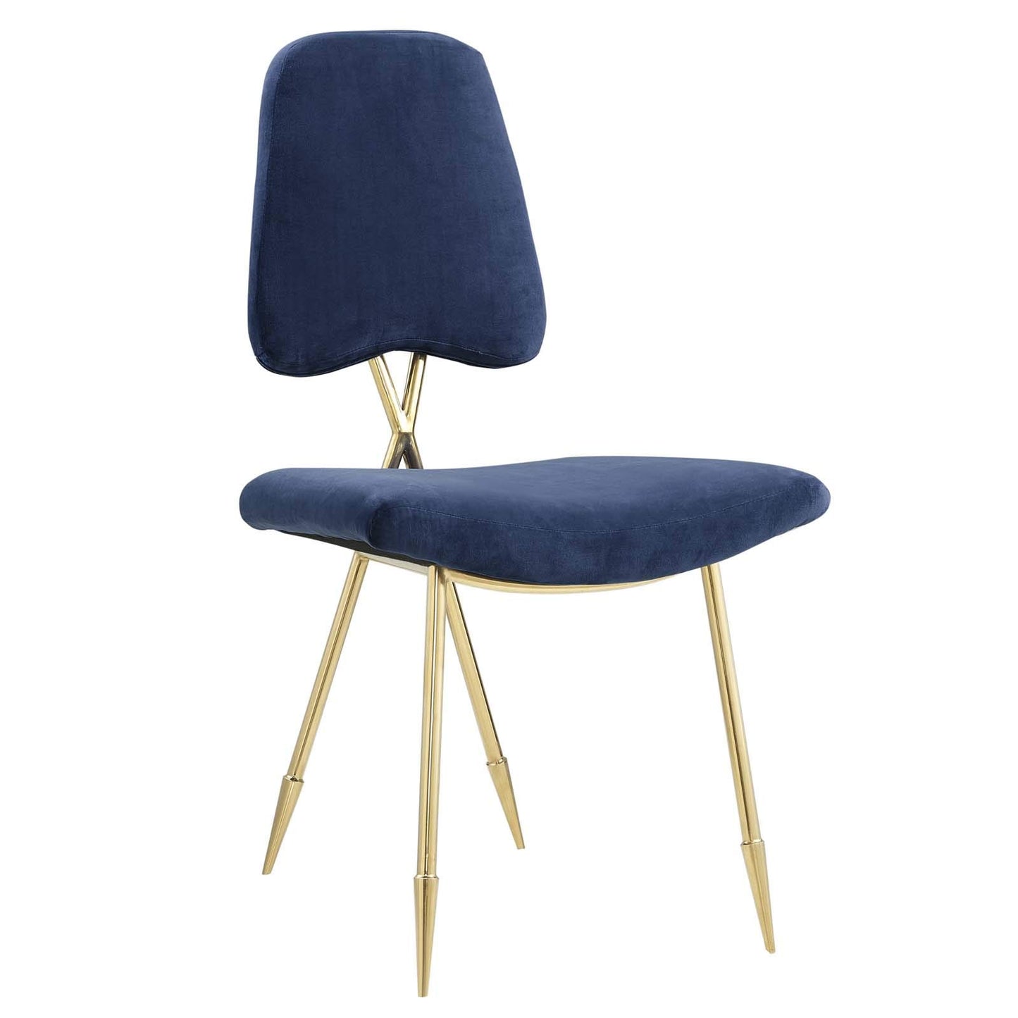 home office desk chairs | CasaFoyer Ponder Dining Side Chair Set of 2 | Comfortable High-Density Foam Seat | Velvet Upholstery | Gold Stainless Steel Frame | Modern & Elegant | casafoyer.myshopify.com