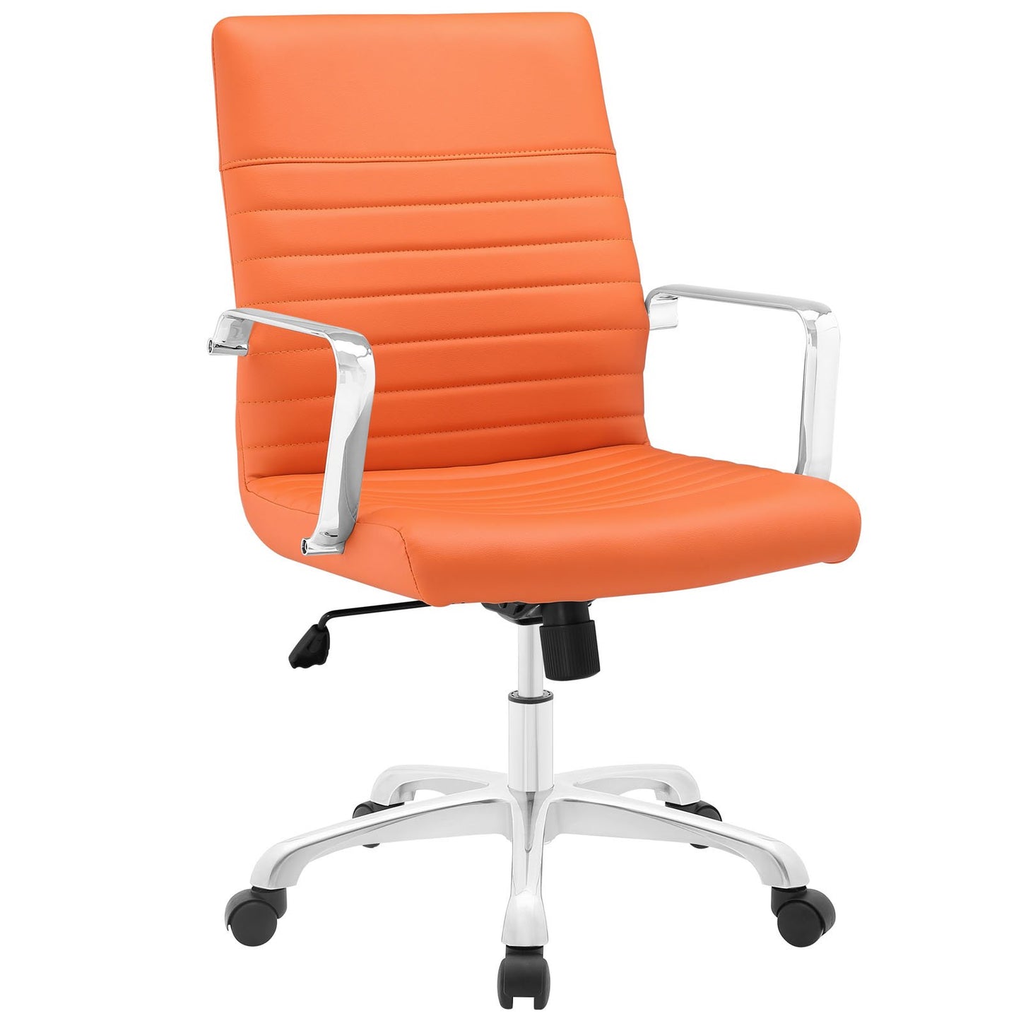 home office desk chairs | CasaFoyer Finesse Mid Back Office Chair | Comfortable & Stylish | Vinyl Cushion | Chrome Armrests | Adjustable Height | Perfect for Home or Office | casafoyer.myshopify.com