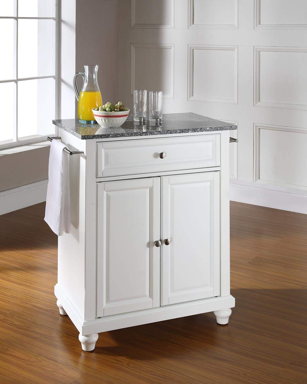 Kitchen Storage | Durable Solid Hardwood Kitchen Island | Elegant Raised Panel Doors | Ample Storage Space | White Finish | casafoyer.myshopify.com