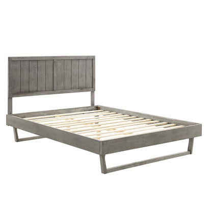 bed frames | CasaFoyer Alana Wood Queen Platform Bed | Modern Elegance | Mid-Century Design | Durable Construction | No Box Spring Needed | Gray | casafoyer.myshopify.com