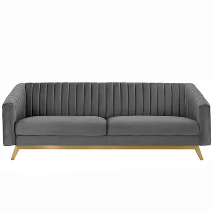 home office desk chairs | CasaFoyer Valiant 3 Piece Performance Velvet Set | Retro Modern Design | Superior Comfort | Stain-Resistant Upholstery | Gold Stainless Steel Legs | casafoyer.myshopify.com
