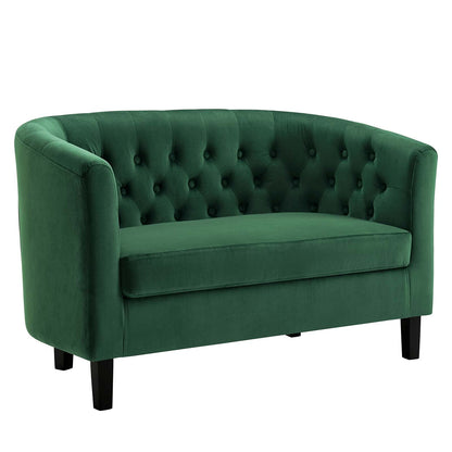 sofas | CasaFoyer Prospect Performance Velvet Loveseat | Classic Chesterfield Design | Button Tufting | Elegant Curves | Espresso Stained Wood Legs | Cozy Foam Padding | Stain-Resistant Upholstery | casafoyer.myshopify.com