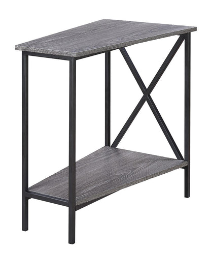 TABLE | Tucson Wedge End Table with Shelf | Functional & Stylish Space Transformer | Open Concept Design | Bottom Shelf for Extra Storage | Sturdy Metal Frame | Contemporary Décor Complement | casafoyer.myshopify.com