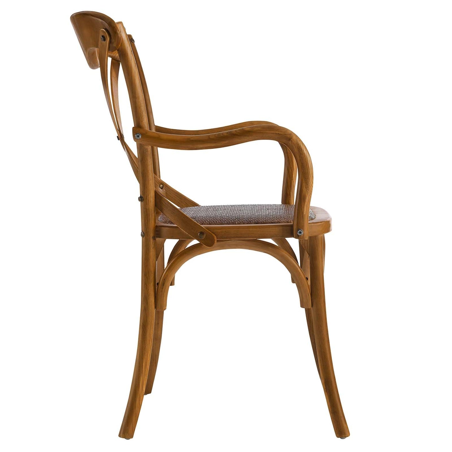 Chair | Rustic Charm Dining Armchair | Fully Assembled | Wooden Backrest | Tapered Legs | Ideal for Country Cottages & Urban Dwellers | Includes 1 Gear Dining Arm Chair | casafoyer.myshopify.com