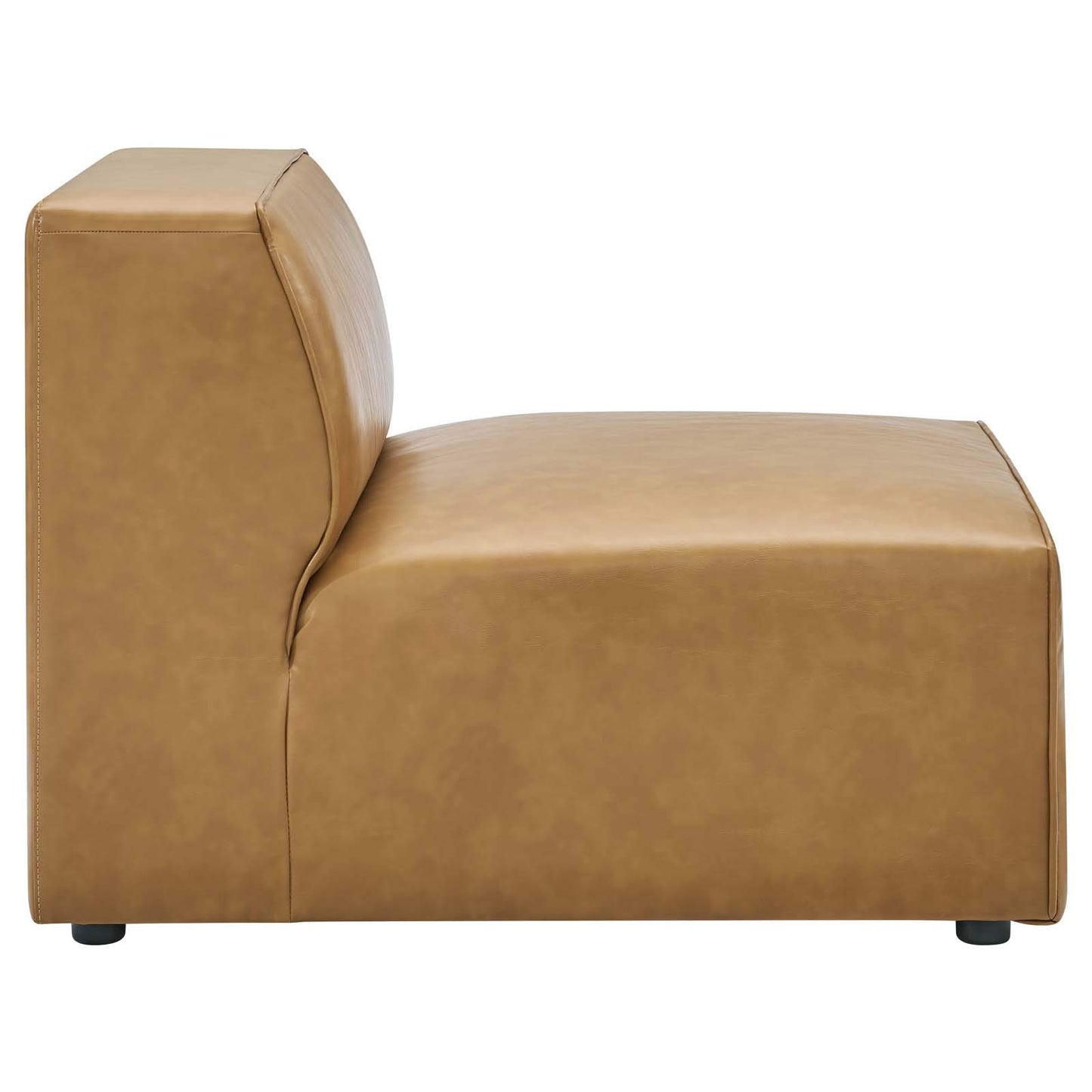 sofas | CasaFoyer Mingle Vegan Leather Armless Chair | Spacious & Stylish | Optimal Support | Vegan Leather Upholstery | Durable Plastic Legs | Modular Sectional Seating | Ideal for Contemporary Modern Décor | Includes 1 Chair | casafoyer.myshopify.com