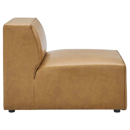 sofas | CasaFoyer Mingle Vegan Leather Armless Chair | Spacious & Stylish | Optimal Support | Vegan Leather Upholstery | Durable Plastic Legs | Modular Sectional Seating | Ideal for Contemporary Modern Décor | Includes 1 Chair | casafoyer.myshopify.com