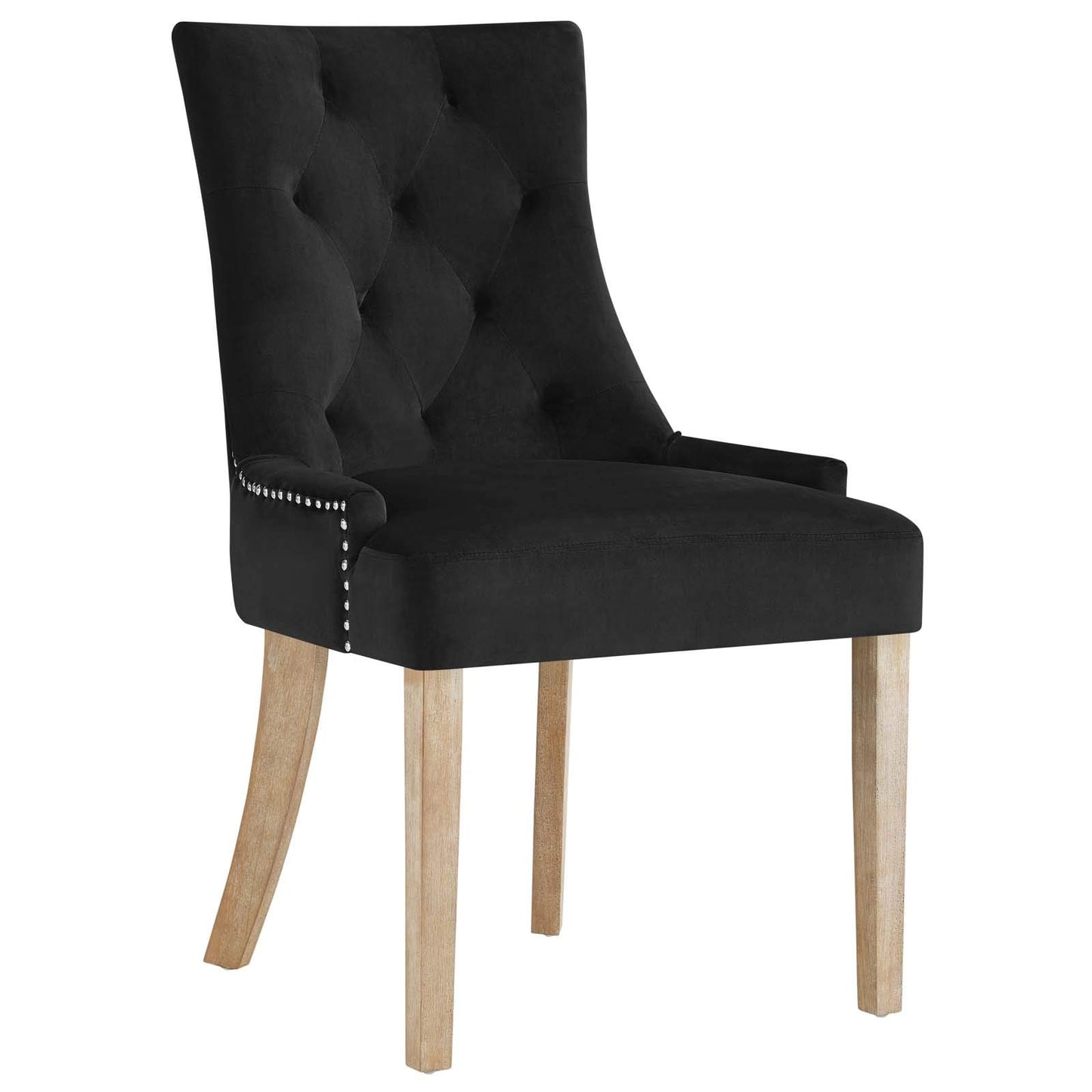 home office desk chairs | CasaFoyer Pose Performance Velvet Dining Chair Set | Modern Farmhouse Style | Tufted | Nailhead Trim | Stain-Resistant | Metal Ring Back | Natural Wood Legs | Set of 4 | casafoyer.myshopify.com