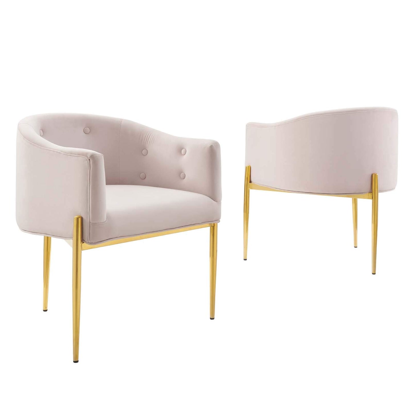 sofa tables | Ergode Savour Tufted Performance Velvet Accent Armchairs - Set of 2 | Stain-Resistant Fabric | Comfortable Foam Padding | Elegant Gold Legs | 300 lbs Capacity | casafoyer.myshopify.com