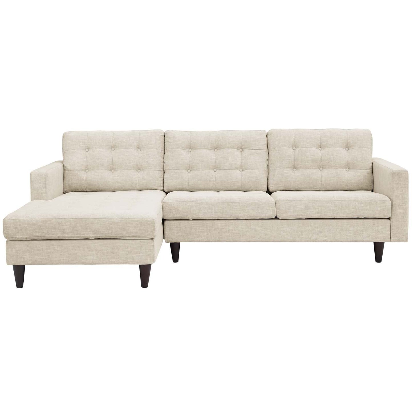 sofas | CasaFoyer Empress Left-Arm Sectional Sofa | Exquisite Design | Tufted Buttons | Luxurious Cushions | Regal Armrests | Sturdy Wooden Legs | Floor Protection | Beige | casafoyer.myshopify.com