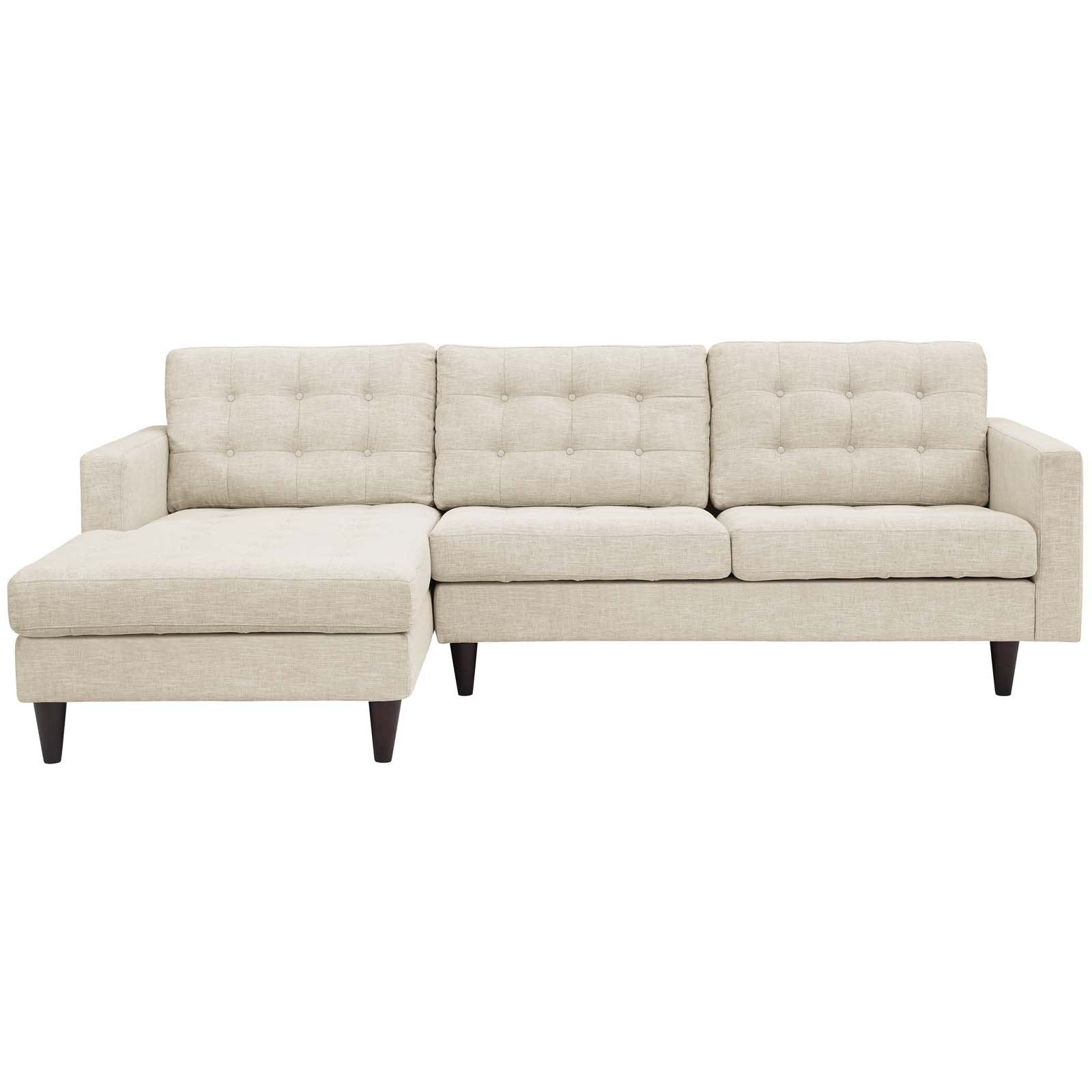 sofas | CasaFoyer Empress Left-Arm Sectional Sofa | Exquisite Design | Tufted Buttons | Luxurious Cushions | Regal Armrests | Sturdy Wooden Legs | Floor Protection | Beige | casafoyer.myshopify.com