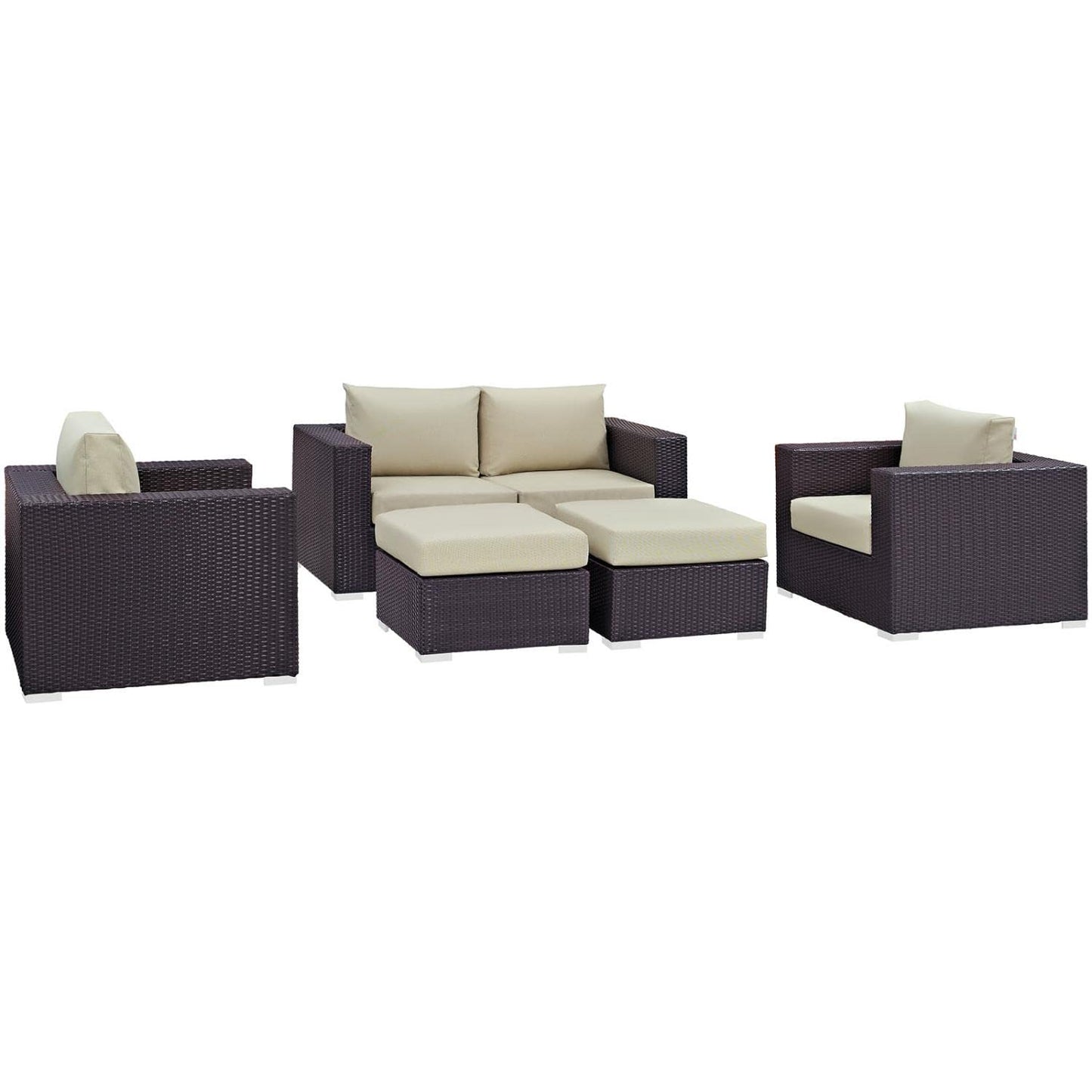 sofas | CasaFoyer Convene Outdoor Sectional Set | Adjustable & Weather-Resistant Patio Furniture | Loveseat, Armchairs, Ottomans | casafoyer.myshopify.com