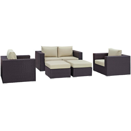 sofas | CasaFoyer Convene Outdoor Sectional Set | Adjustable & Weather-Resistant Patio Furniture | Loveseat, Armchairs, Ottomans | casafoyer.myshopify.com