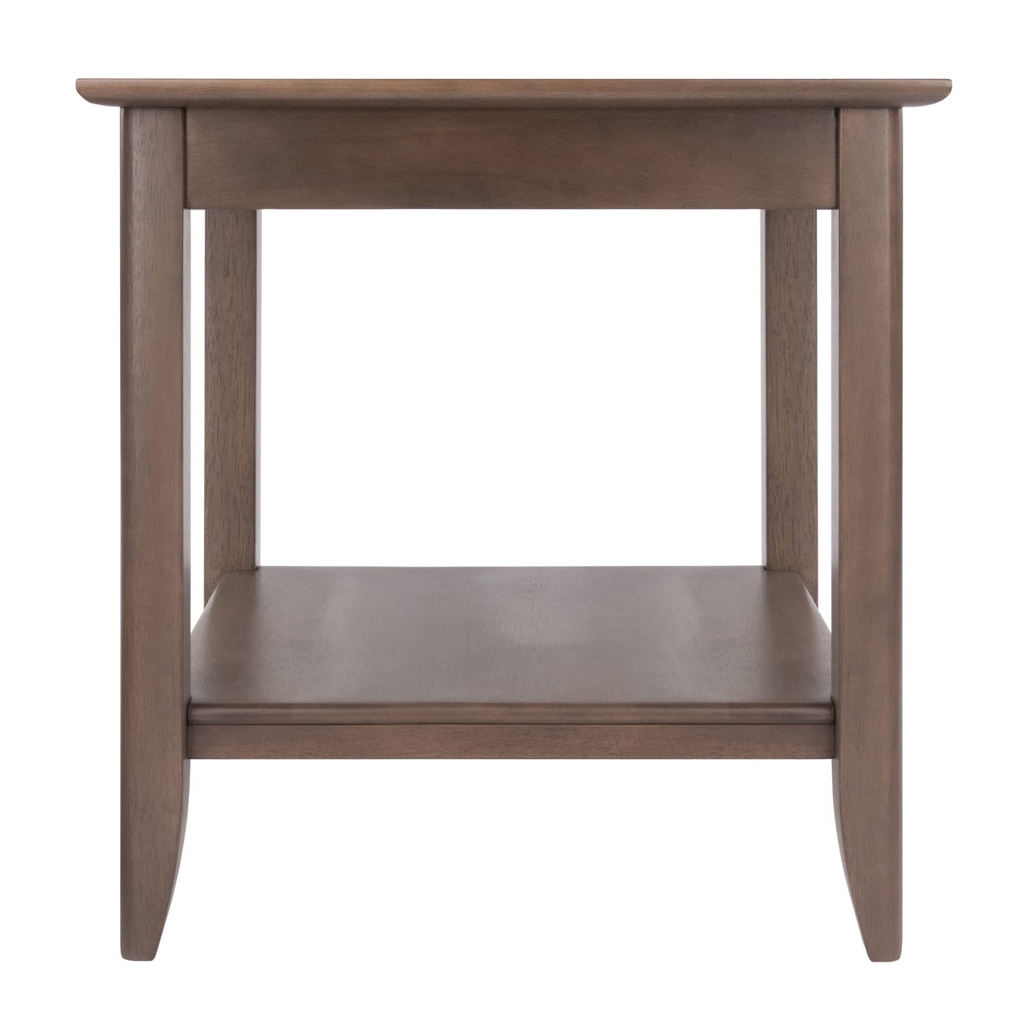 TABLE | Ergode Santino End Table | Contemporary Oyster Gray Finish | Wood Inlay | Versatile Accent Table | Spacious Lower Shelf | Solid Wood Frame | Easy Assembly | 24H x 22.6W x 22.6D | casafoyer.myshopify.com