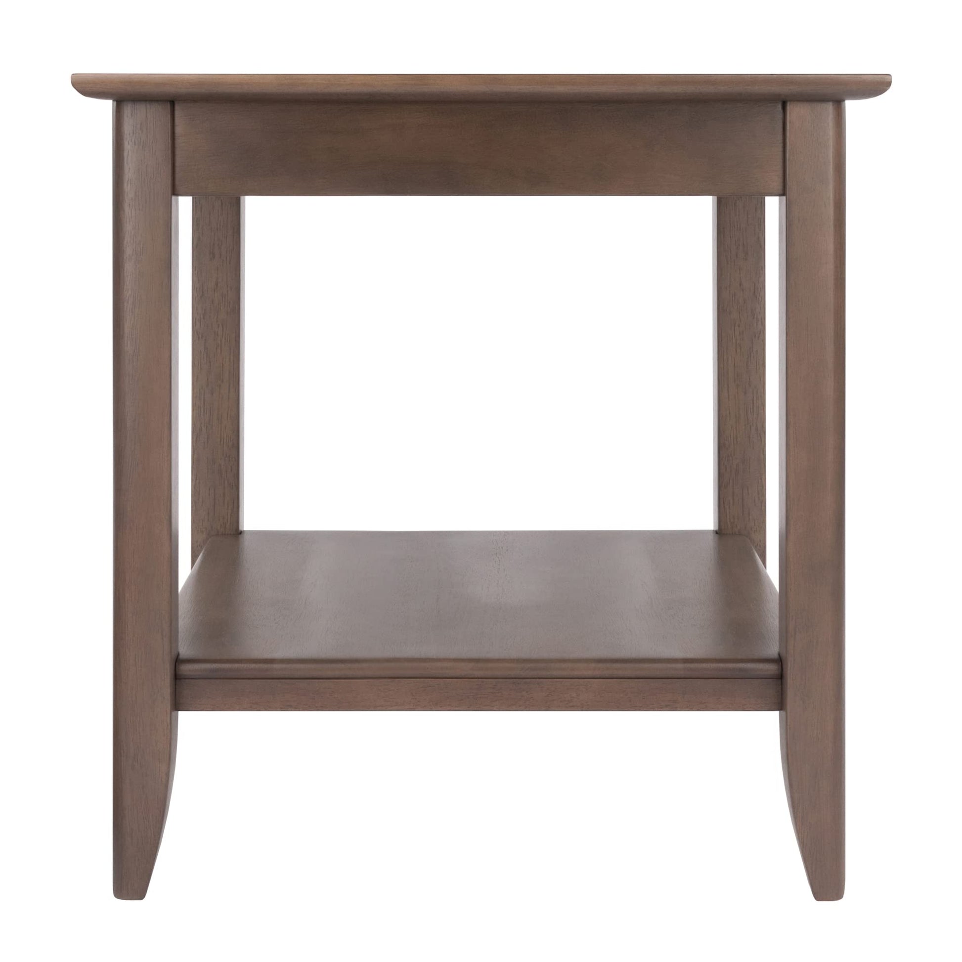TABLE | Ergode Santino End Table | Contemporary Oyster Gray Finish | Wood Inlay | Versatile Accent Table | Spacious Lower Shelf | Solid Wood Frame | Easy Assembly | 24H x 22.6W x 22.6D | casafoyer.myshopify.com