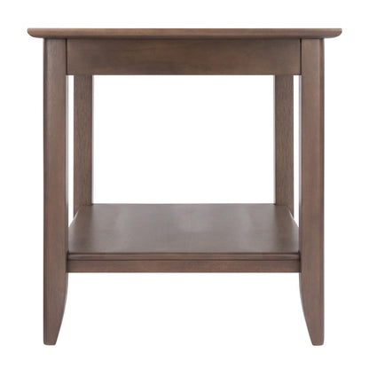 TABLE | Ergode Santino End Table | Contemporary Oyster Gray Finish | Wood Inlay | Versatile Accent Table | Spacious Lower Shelf | Solid Wood Frame | Easy Assembly | 24H x 22.6W x 22.6D | casafoyer.myshopify.com