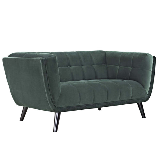 sofas | CasaFoyer Bestow Performance Velvet Loveseat | Luxurious, Spacious, and Stylish | Soft and Durable | Ideal for Mid-Century, Modern Farmhouse, or Contemporary Styles | Green Color | casafoyer.myshopify.com