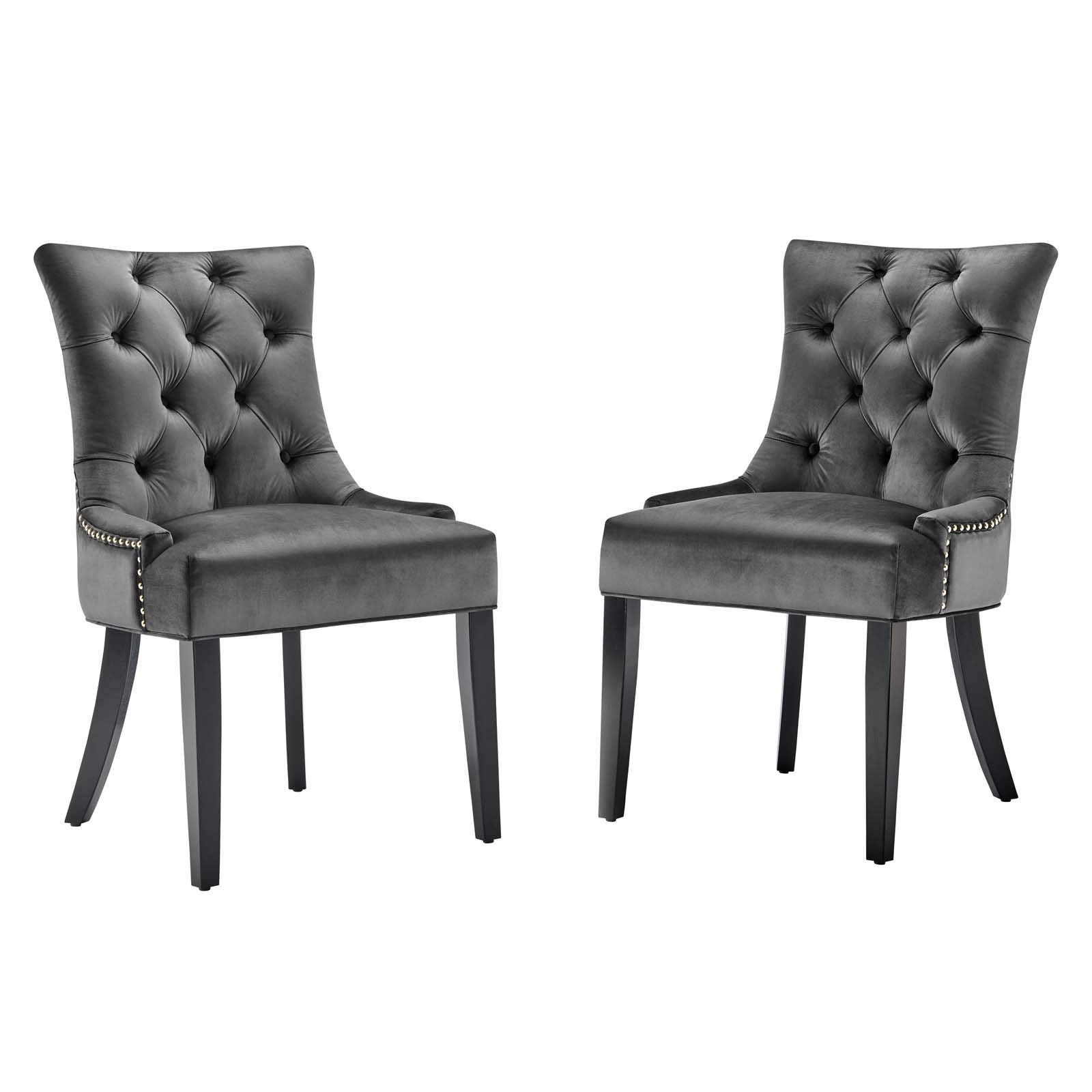 home office desk chairs | CasaFoyer Regent Tufted Button Upholstered Performance Velvet Dining Chair | Set of 2 | Mint | Stain-Resistant | Foam Padded | 500 lbs Capacity | casafoyer.myshopify.com
