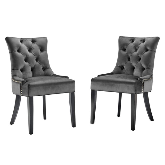 home office desk chairs | CasaFoyer Regent Tufted Button Upholstered Performance Velvet Dining Chair | Set of 2 | Mint | Stain-Resistant | Foam Padded | 500 lbs Capacity | casafoyer.myshopify.com