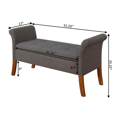 Ottoman | Ergode Designs4Comfort Garbo Storage Bench | Cozy Ottoman with Ample Storage | Durable Poplar Wood | Plush Fabric Upholstery | Elevate Your Space! | casafoyer.myshopify.com