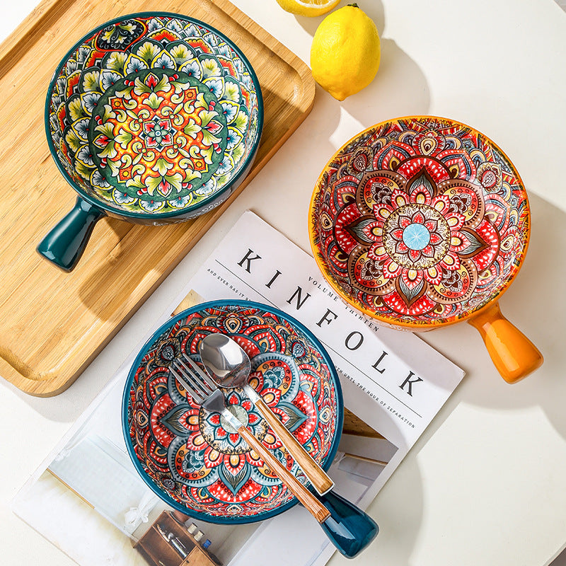 Bowls | CasaFoyer Glazed beautiful printed Ceramic bowl for Salad , Dessert | casafoyer.myshopify.com