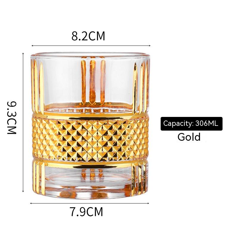 Whiskey Glass | CasaFoyer Gold and Transparent Classic Whiskey glass | casafoyer.myshopify.com