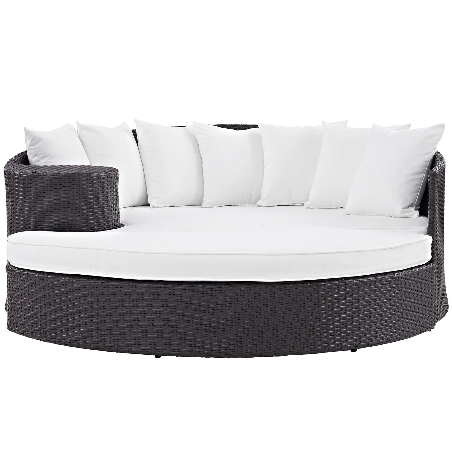 sofas | CasaFoyer Convene Outdoor Sectional | Adjustable Patio Lounge Daybed with Ottoman | All-Weather Cushions | Espresso White | casafoyer.myshopify.com