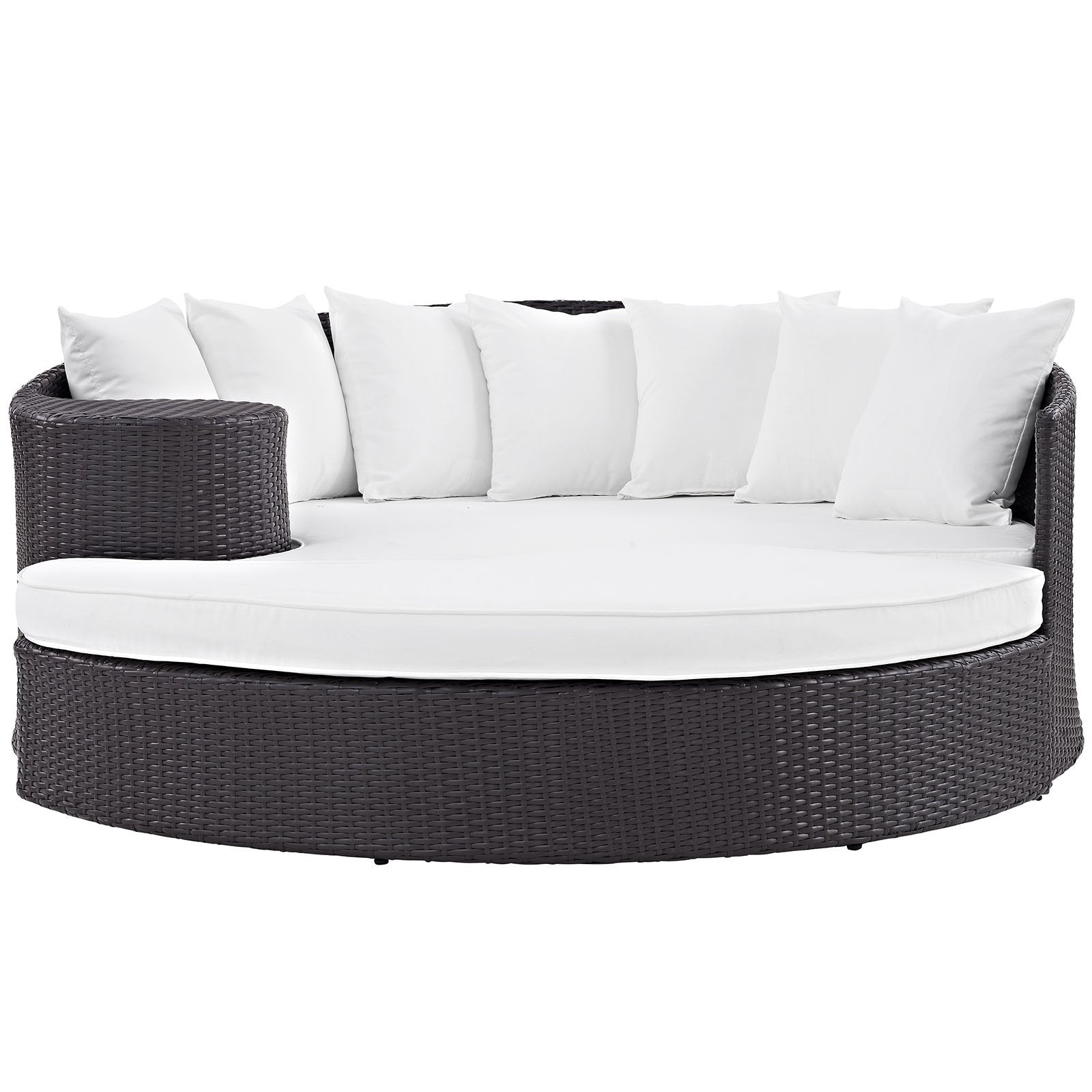 sofas | CasaFoyer Convene Outdoor Sectional | Adjustable Patio Lounge Daybed with Ottoman | All-Weather Cushions | Espresso White | casafoyer.myshopify.com
