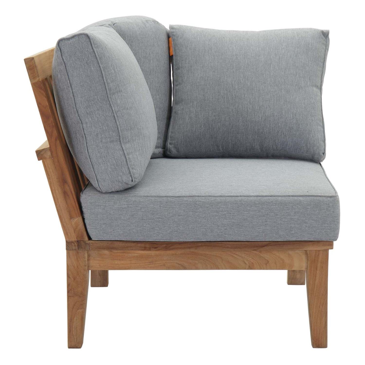 sofas | CasaFoyer Marina Teak Wood Outdoor Patio Corner Sofa Chair | Luxury, Comfortable Seating | All-Weather Cushions | Durable | Modern Design | casafoyer.myshopify.com