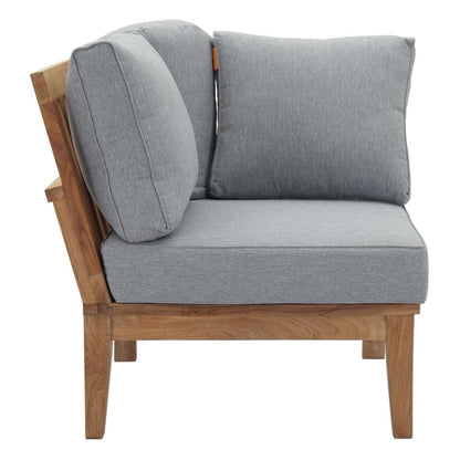 sofas | CasaFoyer Marina Teak Wood Outdoor Patio Corner Sofa Chair | Luxury, Comfortable Seating | All-Weather Cushions | Durable | Modern Design | casafoyer.myshopify.com